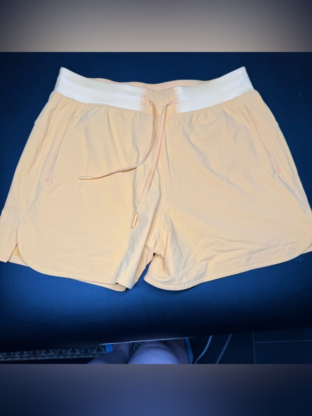 lululemon athletica Peach Drawcord Athletic Shorts with White Waistband